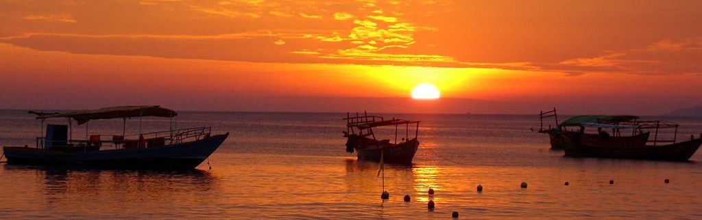 Sihanoukville Cambodia at sunset